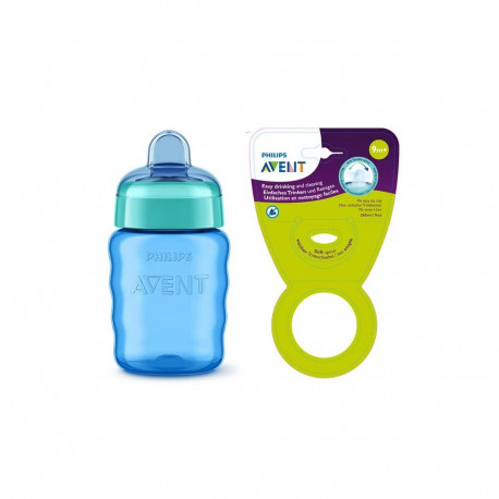 Philips Avent SCF553/05 Easy Sip Training Cup 260ml 9M+ Silicone Spout / blue