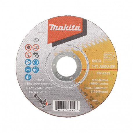 ABRASIVE CUTTING DISC E-03034 115X1X22