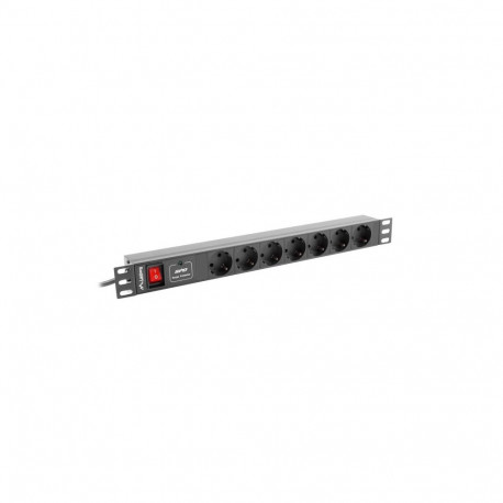 LANBERG racki toitejaotur PDU 1U, 16A, 7x SHUKO, 2m