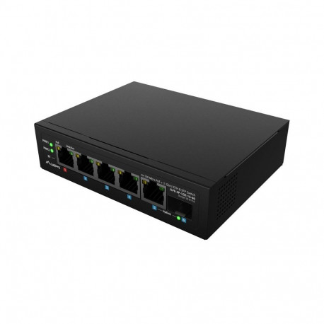 Lanberg Switch PoE 1xBT 3xAT SFP/ETH Din Unmanagment Fast Ethernet | ILFE-4P-1GE-1S-90