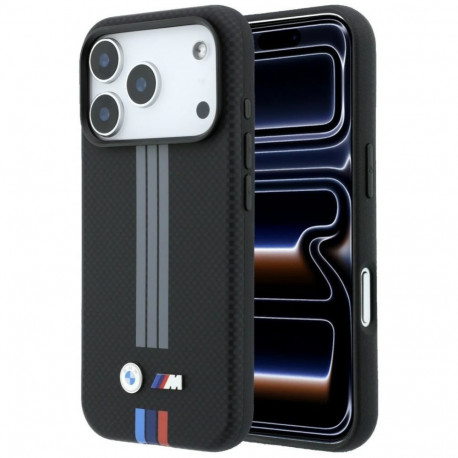 BMW BMW M Quadrille Kevlar Anthracite & Tricolor Print Lines MagSafe Case for iPhone 17 Pro / 18 Pro