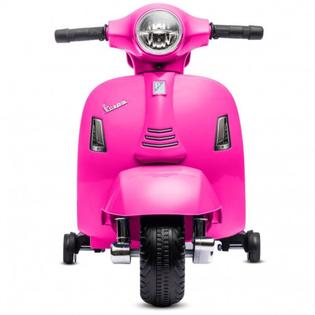 Vespa akuga mänguroller õmblustega ökonahast istme ja seljatoega, fuksia