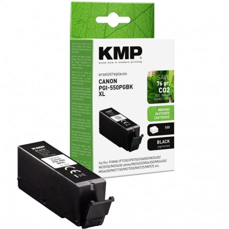 "KMP Tinte schwarz ersetzt Canon PGI-550PGBK 6431B001"