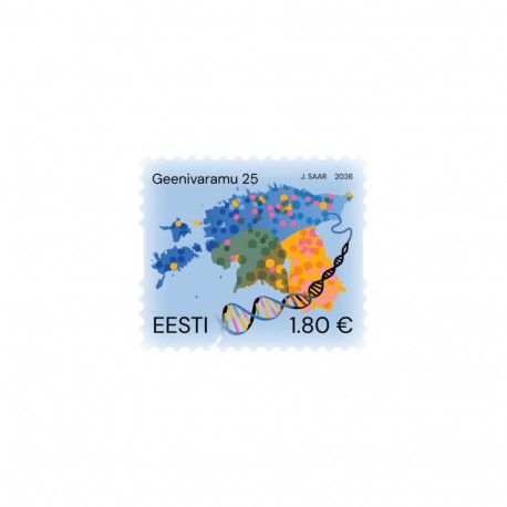 Postmark nominaal 1,80 eur (Eesti sisene alates 01.02.26) Eesti Geenivaramu 25