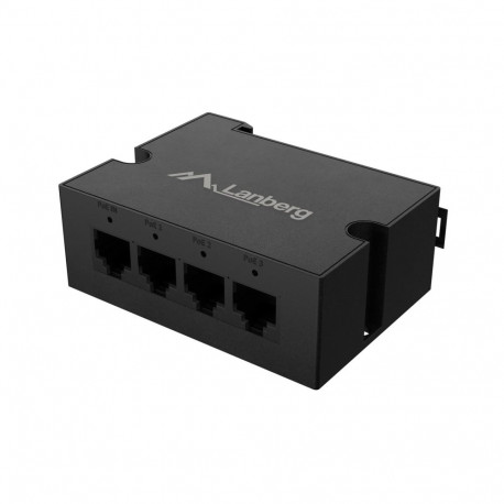 Lanberg PoE-adapter DIN-FE4-AT-30W Fast Ethernet