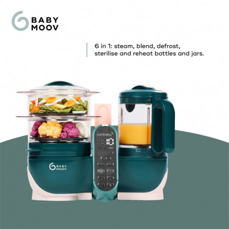 Babymoov Nutribaby + 6-in-1 multi-purpose baby food processor - Opal Green A001136