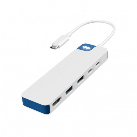 HYPER sülearvuti dokk/portreplikaator HD4101BUGL USB Type-C, sinine, valge