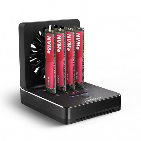Axagon USB4-dokkimisjaam ADSA-M2C44 4 M.2 NVMe SSD-le, kloonimine