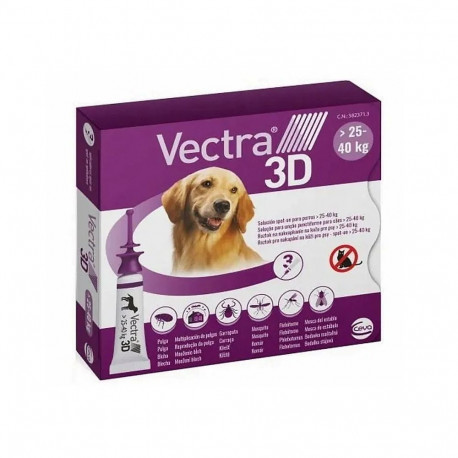 CEVA parasiidivastased tilgad koertele Vectra 3D (25-40kg) 3 x 4ml