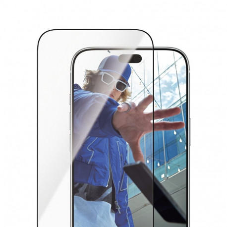 Kaitseklaas Apple iPhone 18 Pro Max / iPhone 17 Pro Max, musta äärega, Ultra-Wide Fit, FastFit täisp