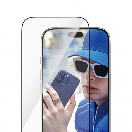 Kaitseklaas Apple iPhone 18 Pro / iPhone 17 Pro, musta äärega, Ultra-Wide Fit, FastFit täispaigaldus