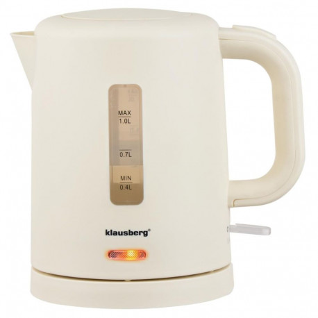 Klausberg elektriline reisiveekeetja KB-9047 1,0l, kreemikas
