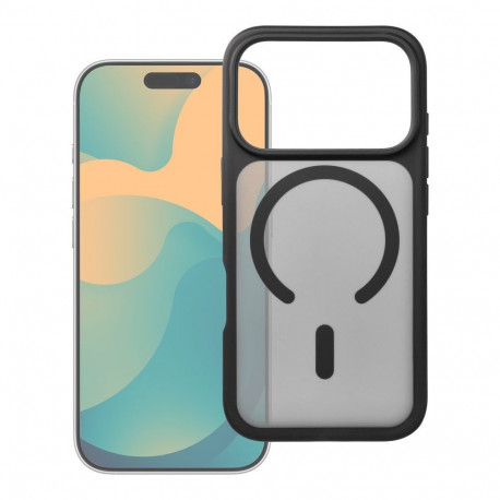 Case for iPhone 12 / 12 Pro Forcell F-Protect Smoke Hybrid Premium Lite compatible with MagSafe blac