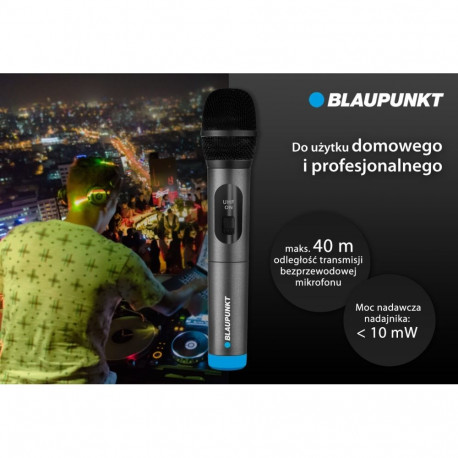 Microphone - Blaupunkt UHF WM40U Wireless Omnidirectional 65–18,000 Hz -80 dB 155 g 230 × 49 × 49 mm