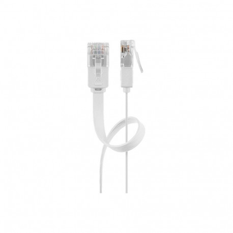 "Goobay Patchkabel RJ45 Stecker > RJ45 Stecker CAT.6 U/UTP (wei, 10 Meter, Flachkabel)"