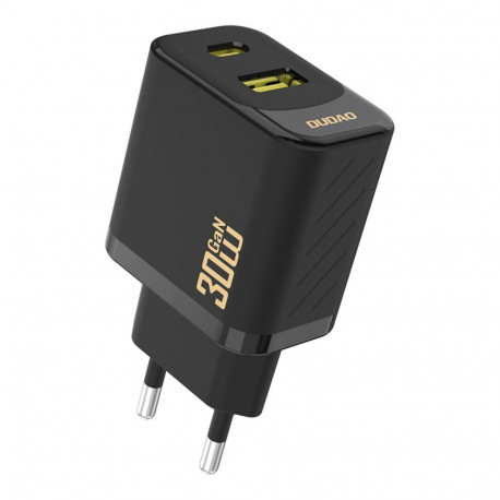 Dudao Dudao A27TEU PD 30W GaN USB-A USB-C Wall Charger - Black