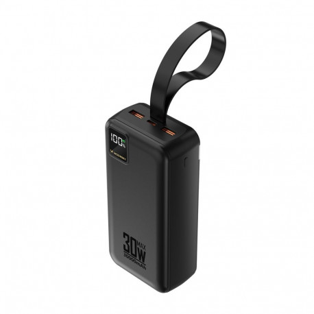 Wozinsky Wozinsky W8-W 30000 mAh 30W Powerbank 2x USB-A and USB-C with Flashlight - Black