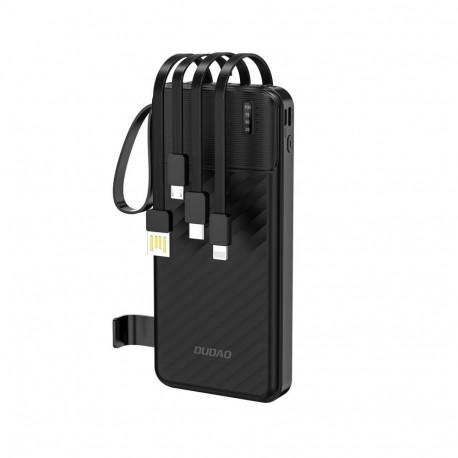 Dudao Dudao K11 10000mAh Powerbank with Built-in Cables - Black