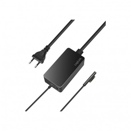 "Notebook power supply, for Surface Book, 65W, USB Port, black"