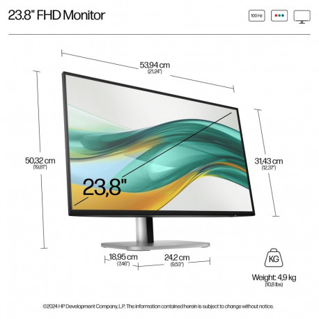 "524pf IPS FHD 1920x1080@100Hz DP/HDMI 350cd 5ms Ohne Fuß"