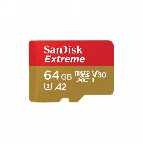 "CARD 64GB SanDisk Extreme MicroSDHC 160MB/s for action cams/drones +Adapter"