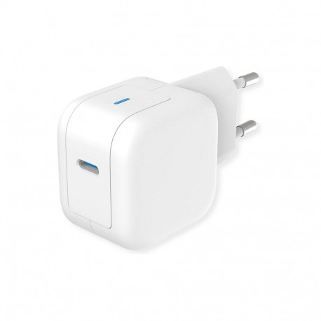 USB-laadija euro pistikuga, 1 pordiga, USB-C, GaN, 20W