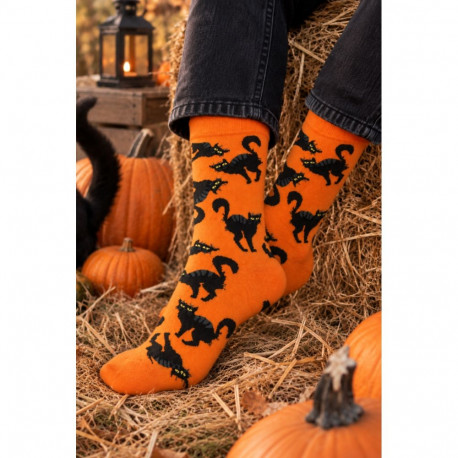SOKISAHTEL SCARY CAT mustade kassidega Halloweeni sokid