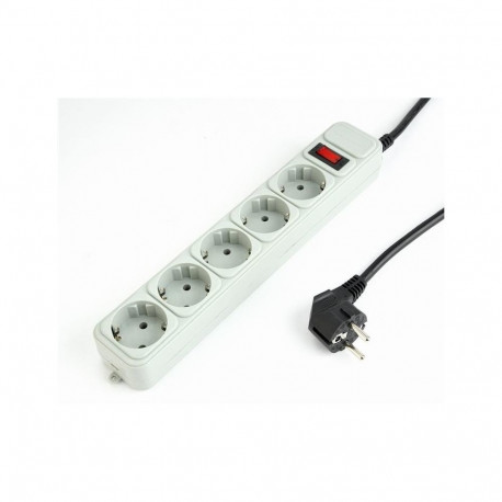 Gembird SPG3-B-6C Surge Protector Power Strip 5 AC outlets 1.8m