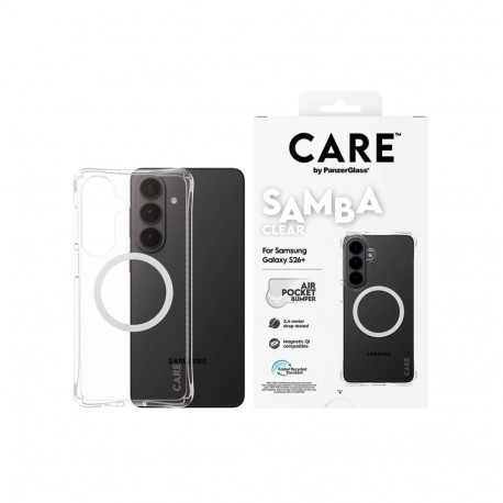 CARE by PanzerGlass ümbris Samba Samsung Galaxy S26 Plus, läbipaistev valge Qi