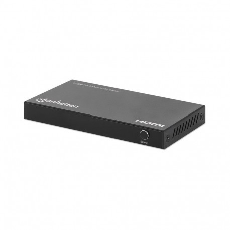 Manhattan HDMI-lüliti 4K@60Hz 3-port, lülitab kolme HDMI-sisendi vahel ühele HDMI-väljundile (3x1), 