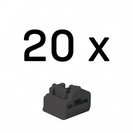Lindy RJ-45 Port Blockers (Without Key) - Pack of 20, Black