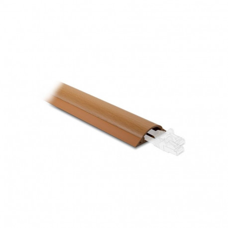 DeLOCK Cable Duct self-adhesive 50 x 13 mm - length 1 m wood look