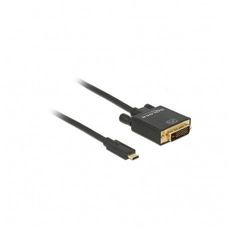 DeLOCK 2m, USB-C/DVI 24+1 USB graphics adapter 3840 x 2160 pixels Black