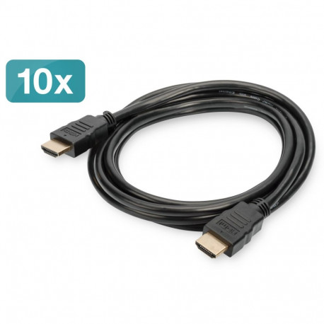 Digitus HDMI High Speed Ethernetiga ühenduskaabel, 10 tk pakis