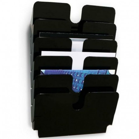 Durable 1700014061 literature rack 1 shelves Black