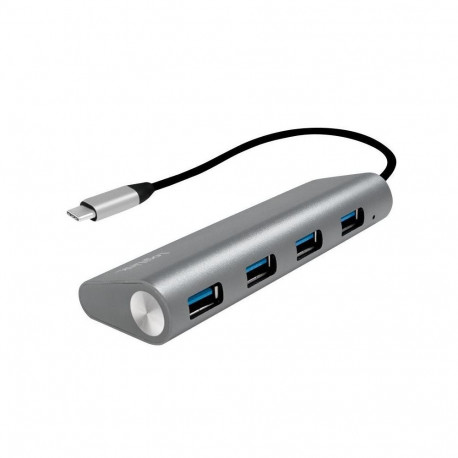 Logilink USB 3.1 HUB 4-port Type-C Aluminium grau