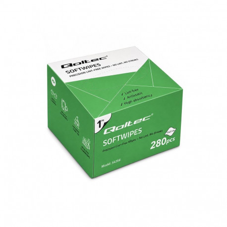 Qoltec puhastuslapid Dustless wipes for fiber optics 280tk