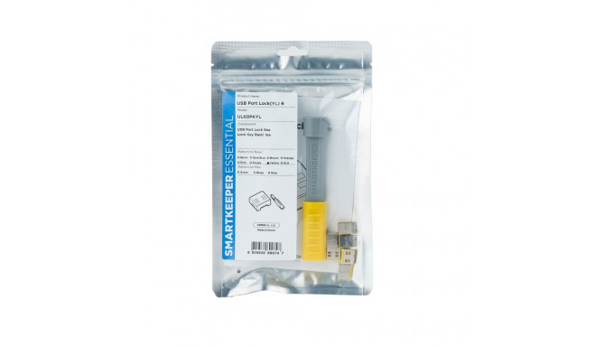 Smartkeeper pordiblokeerija UL03PKYL + võti USB Type-A, kollane, 1 tk
