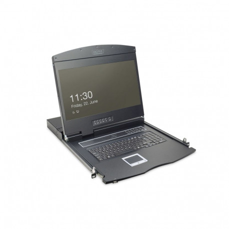 Digitus LCD KVM-konsool 19" 16-pordiline Cat 5, saksakeelne klaviatuur