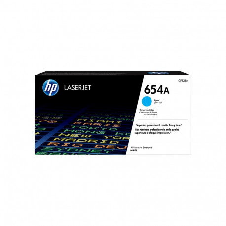 HP 654A Cyan LaserJet Tonerpatrone