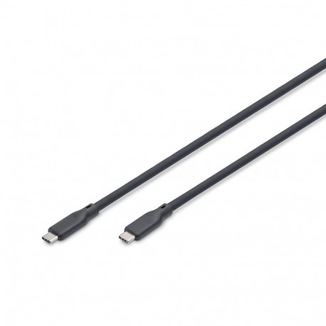 DIGITUS USB 4.0 Anschlusskabel Typ C-C Silikon St/St 1m sw