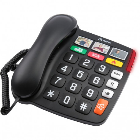 Olympia Telefon 4500 schnurgebunden +GroĂźtasten schwarz