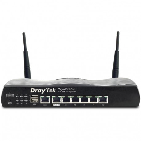 DrayTek juhtmevaba ruuter Vigor2927ac Gigabit Ethernet kaheribaline (2.4 GHz / 5 GHz) 4G, must