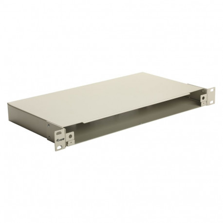 Equip 19" Fiber Optic Space Box, 1U, without front panel, Grey