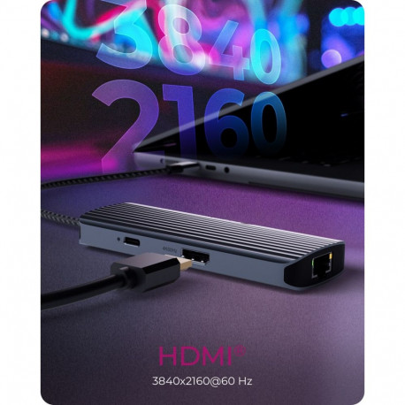 ICY BOX IB-DK4034a-CPD Wired USB 3.2 Gen 1 (3.1 Gen 1) Type-C Aluminium, Silver