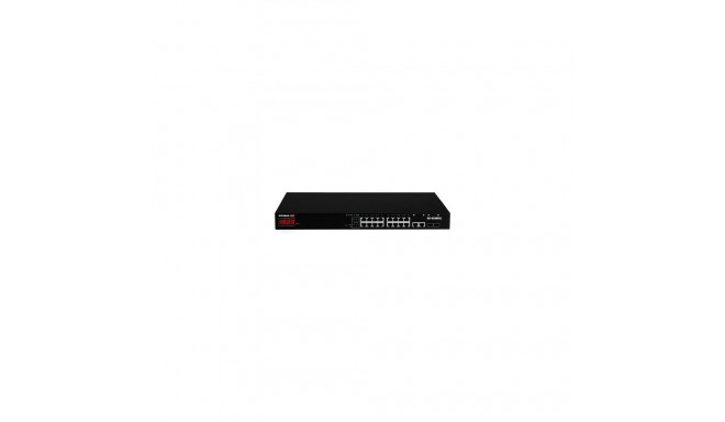 Edimax GS-5216PLC network switch Managed Gigabit Ethernet (10/100/1000) Power over Ethernet (PoE) Bl