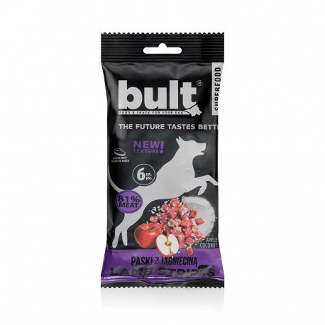 BULT koeramaius Tasty Strips Superfoods lambalihast, 6tk