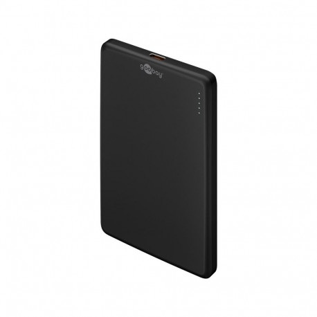 Akupank: USB-C (PD), 5.000mAh, 15W, must, juhtmevaba (wireless), Li-Po