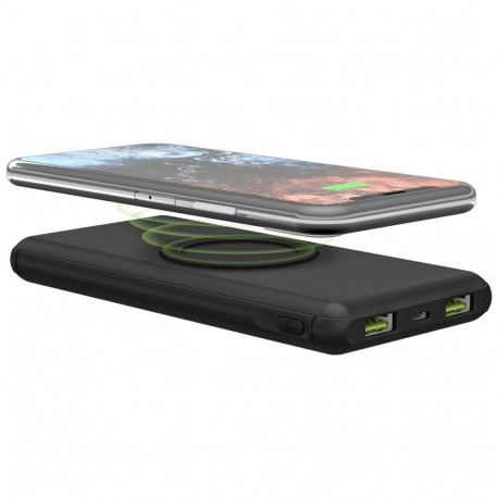 Wireless Fast Charge Power Bank 10,000 mAh (USB-C PD, QC3.0)