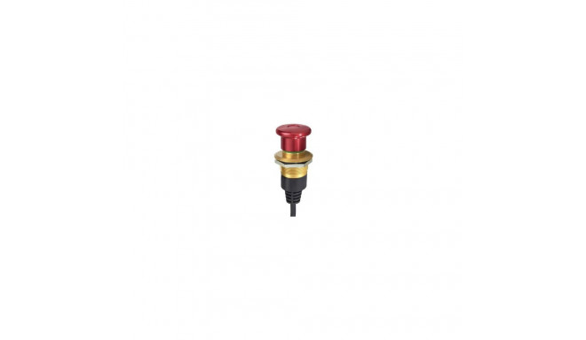 Emergency stop pushbutton, 22mm, 2NC, panel mount, 24VDC, 1A, IP67